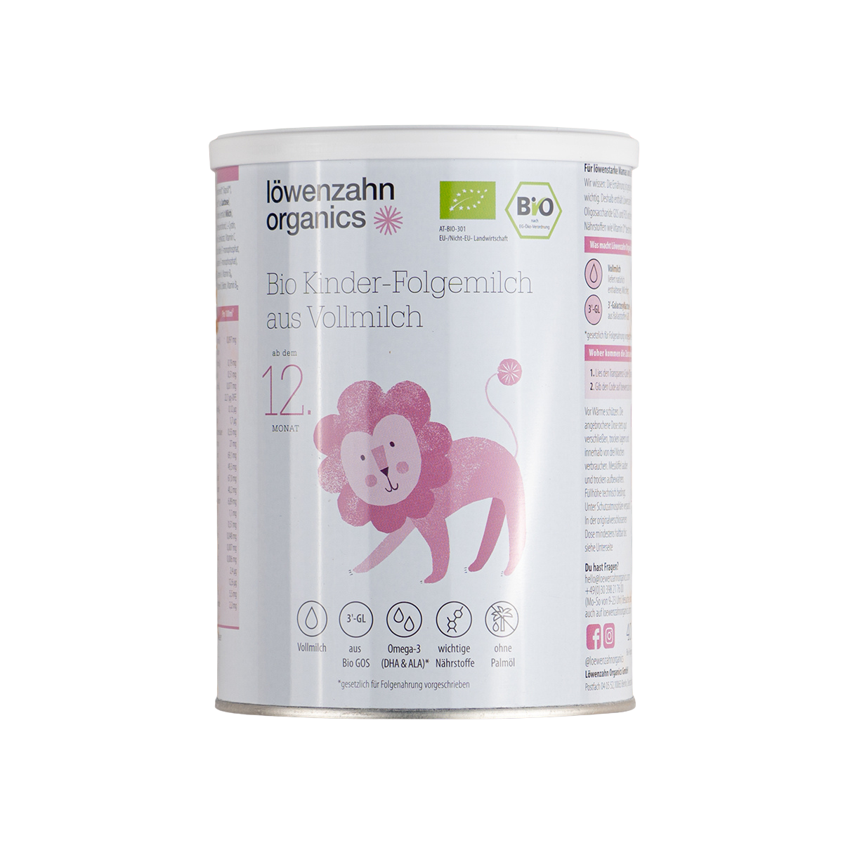 Löwenzahn Whole Cow&#39;s Milk Stage 3 (12+ Months) Toddler Follow-On Formula (400g)