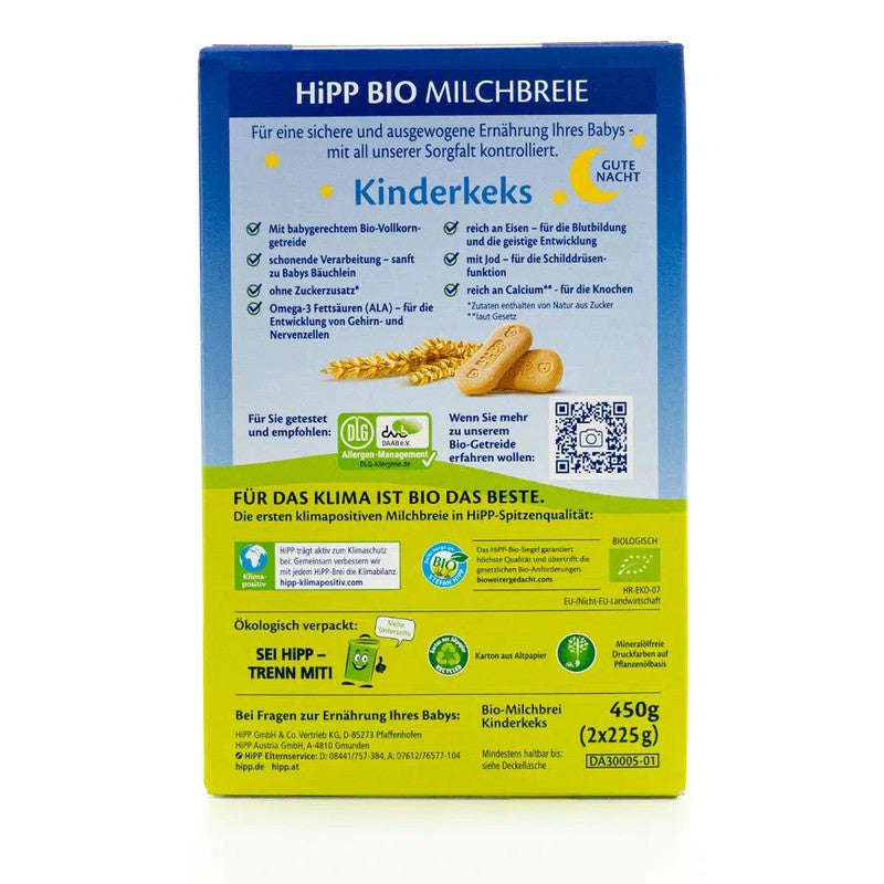 HiPP Organic Good Night Milk Porridge - Biscuit (6+ Months) - 450g