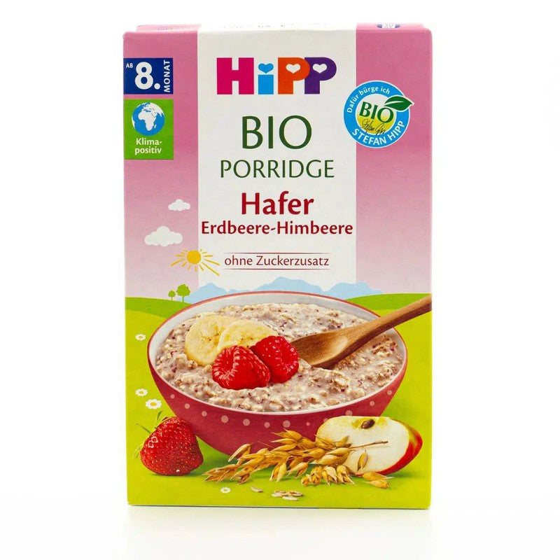 HiPP Organic Porridge - Oat Strawberry-Raspberry (8+ Months) - 250g