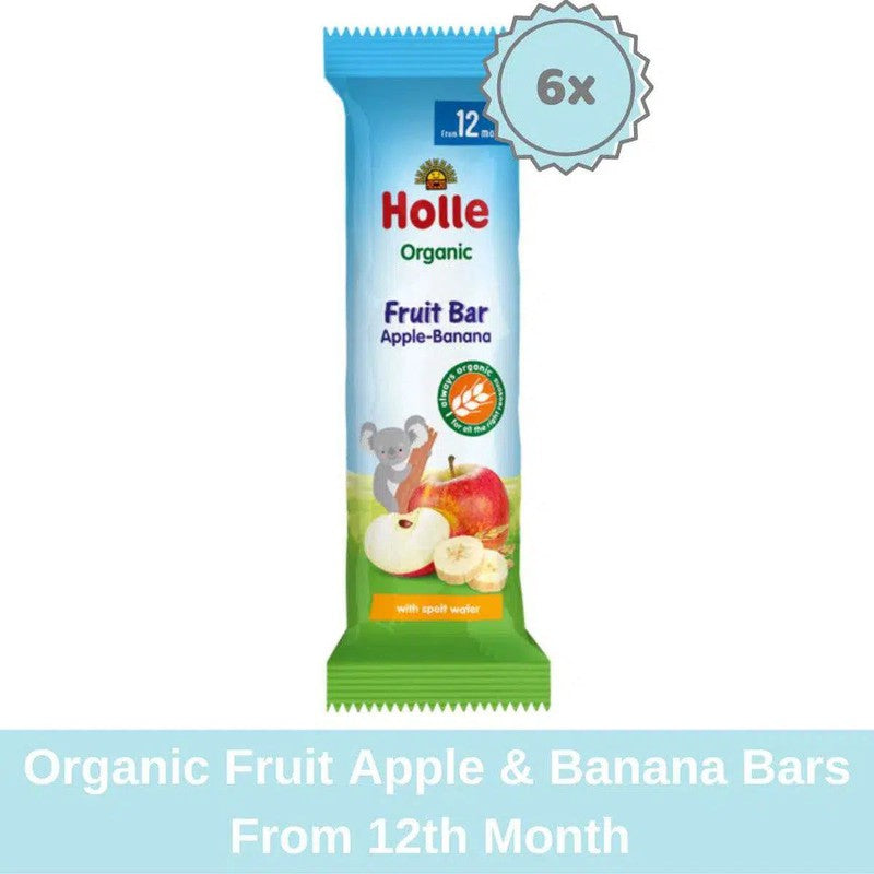 Holle Snack Bars - Apple &amp; Banana (12+ Months), 25g - 6 Bars