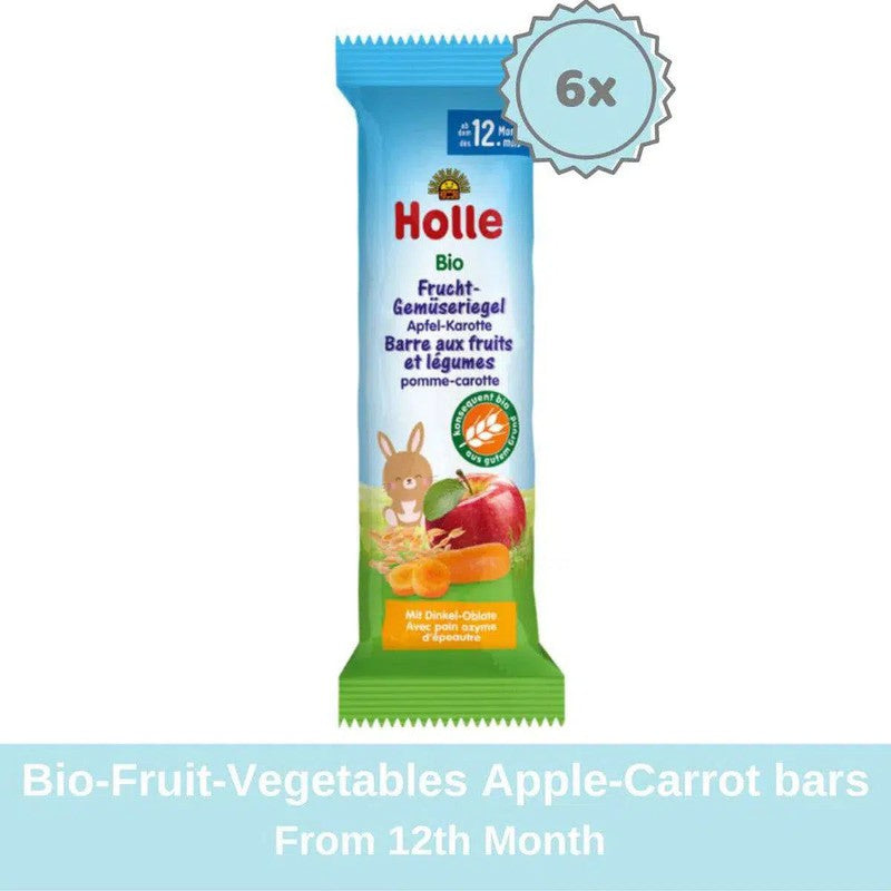 Holle Snack Bars - Carrot &amp; Apple (12+ Months), 25g - 6 Bars