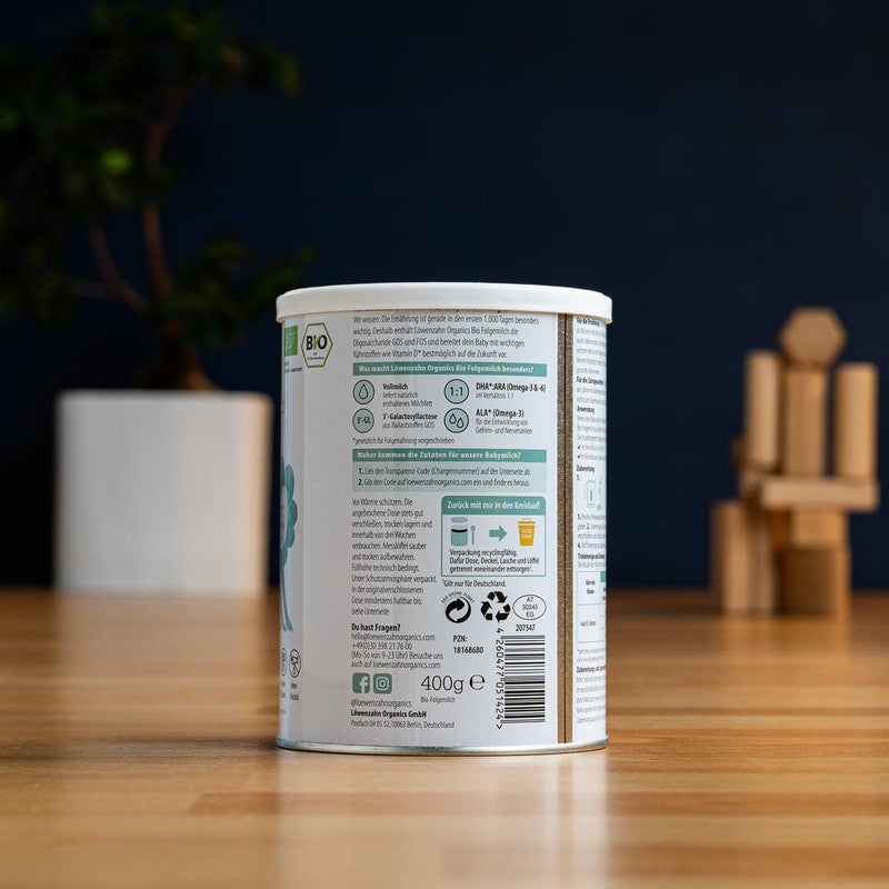 Löwenzahn Whole Cow&#39;s Milk Stage 2 (6-12 Months) Follow-On Formula (400g)