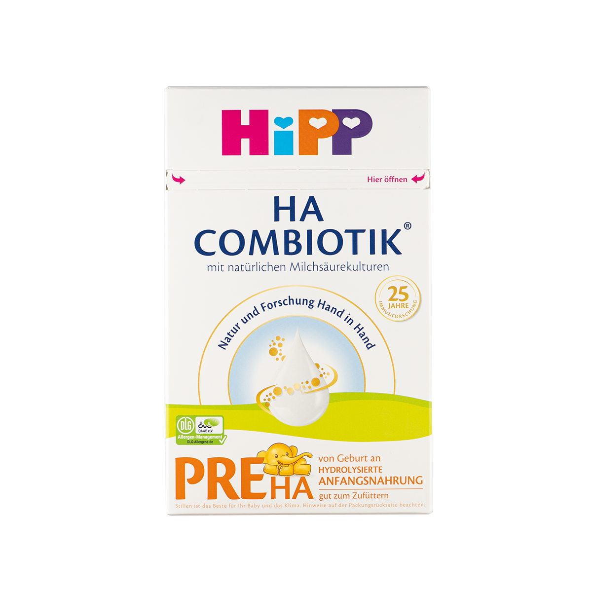 HiPP HA PRE Hypoallergenic Infant Formula 0+ Months (600g)